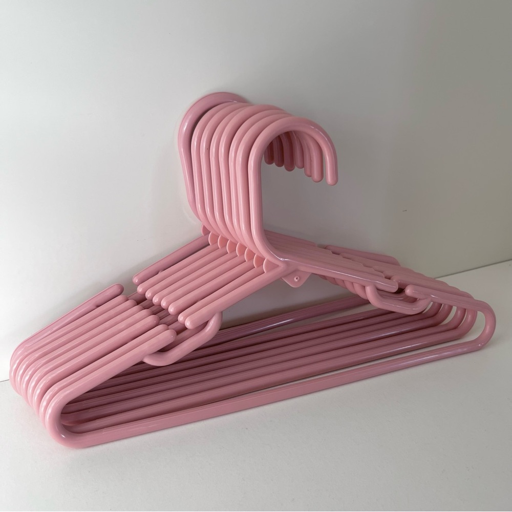 Hold Vintage dusty rose narrow shoulders 12” hangers set of 8